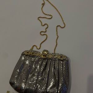 Vintage Glamorous Silver and Gold Clutch